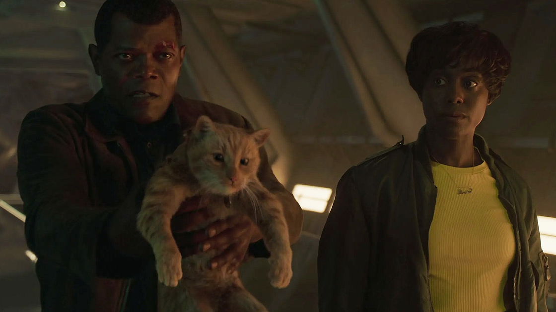 Copertina di Captain Marvel: le riprese hanno dovuto accomodare le necessità dei gatti (spaventati dagli Skrull!)