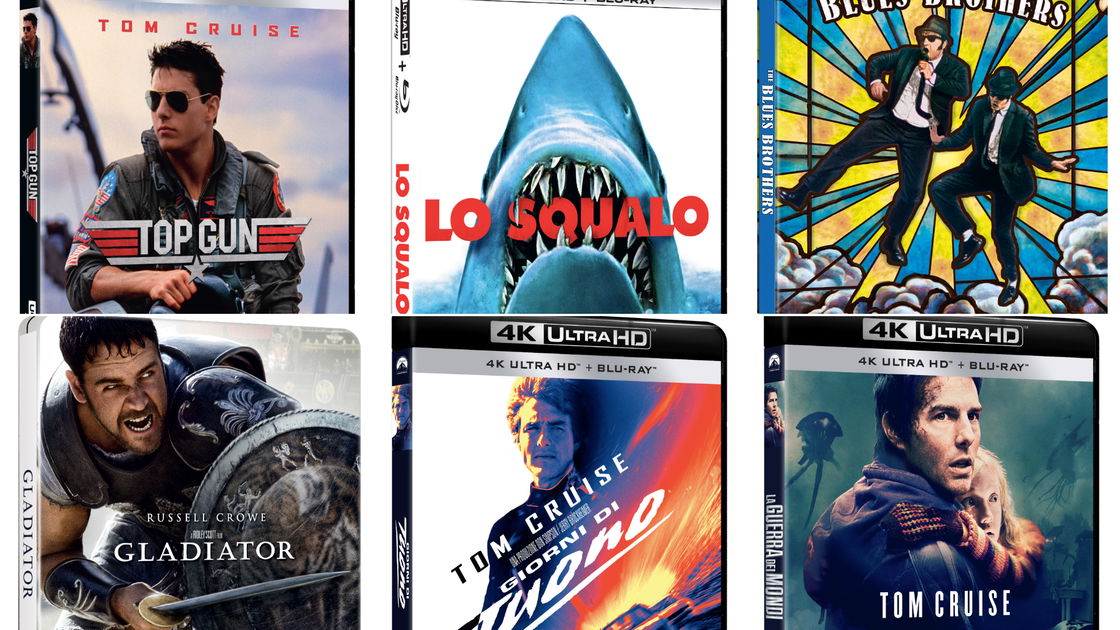 Copertina di Lo Squalo e Top Gun arrivano per la prima volta in 4K Ultra HD