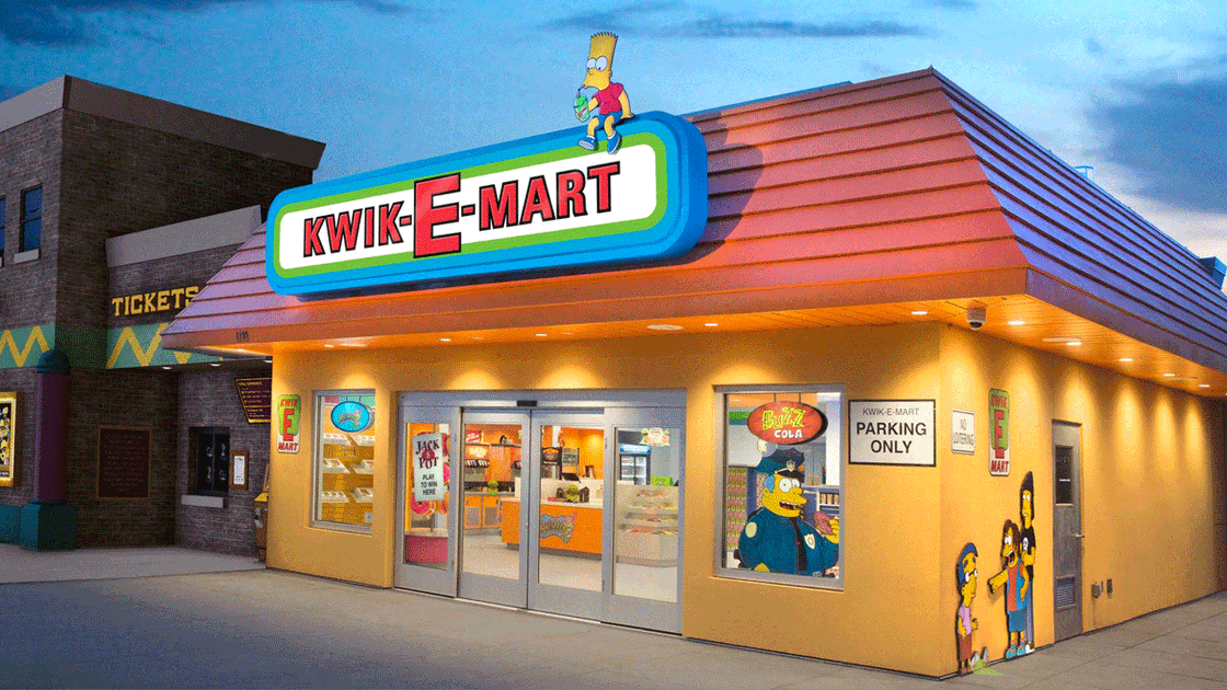 Copertina di I Simpson: ricreati in South Carolina il Jet Market e l'Aztec Theater