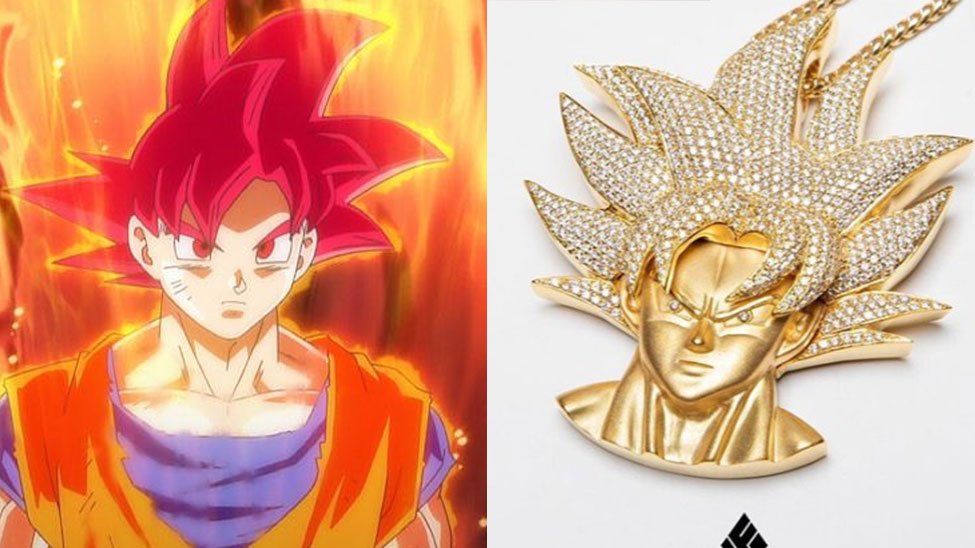 Copertina di Dragon Ball: la collana di Goku fatta interamente con oro e diamanti