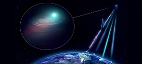Copertina di Rilevato segnale radio da una fonte situata a 3.6 miliardi d'anni luce dalla Terra