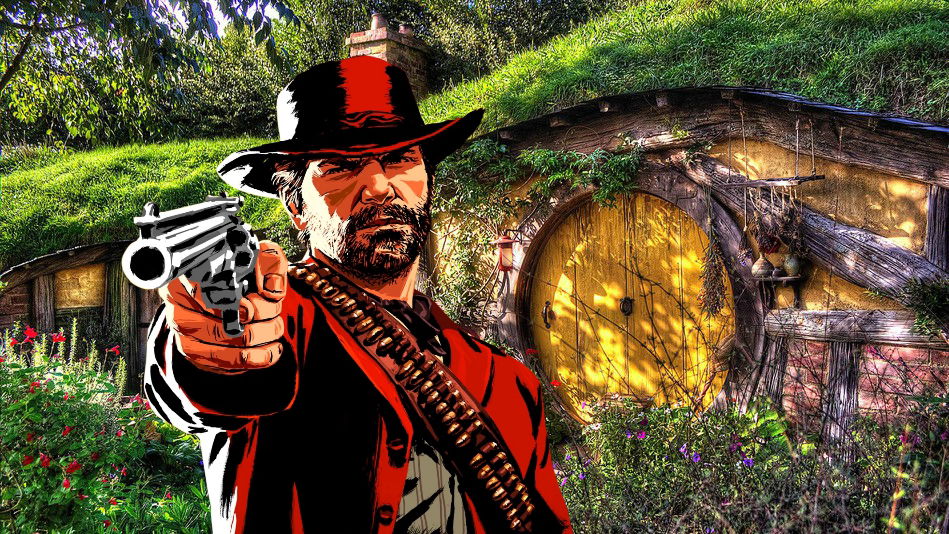 Copertina di Red Dead Redemption 2: un easter egg ci porta nella Contea di Tolkien