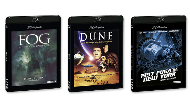 Copertina di Dune, Fog e 1997: Fuga da New York, la recensione dell'edizione 'Il Collezionista' (DVD+Blu-ray)