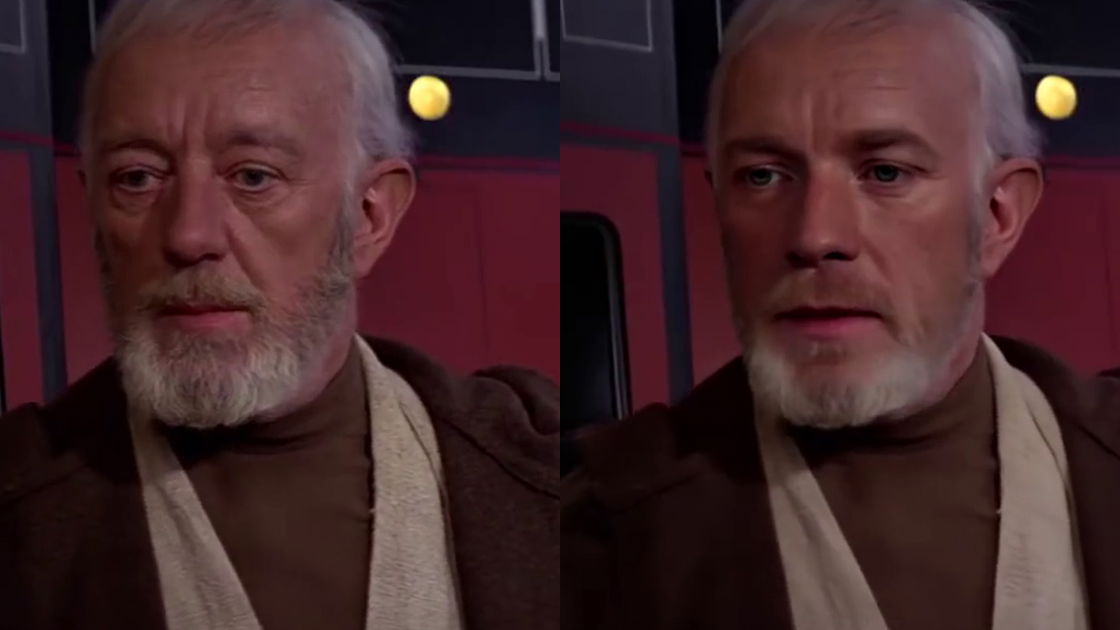 Copertina di Ewan McGregor al posto di Alex Guinness come Obi-Wan Kenobi nel video deepfake