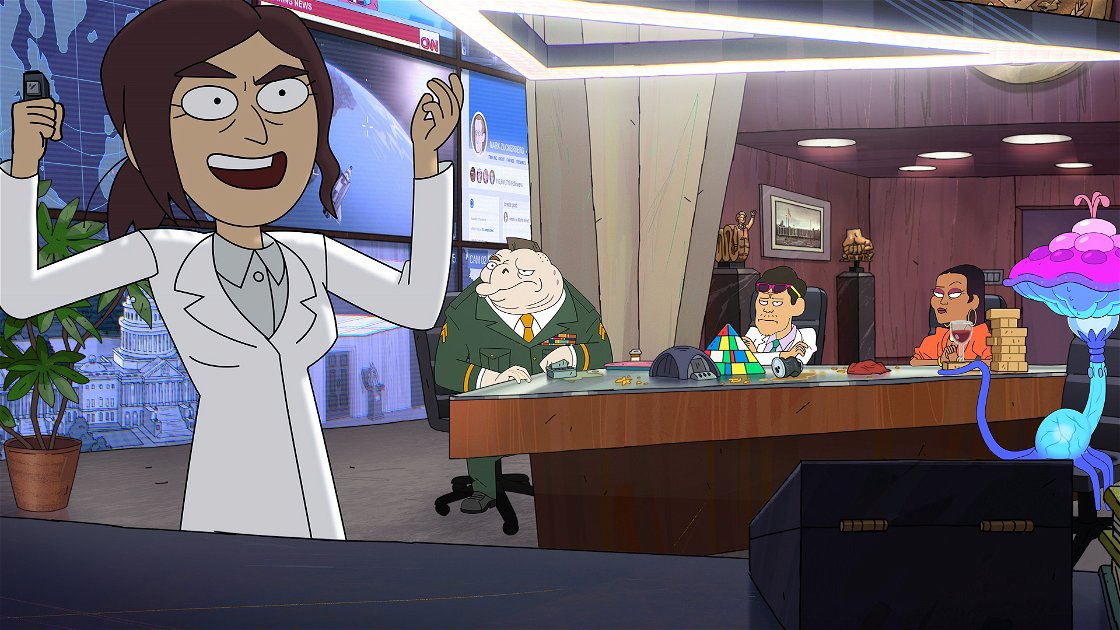 Copertina di Inside Job, la serie animata arriva su Netflix: quando il complotto diventa satira