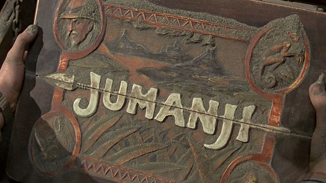 Корица на Jumanji, филмовата игра от истинско дърво, която се предлага за Черния петък